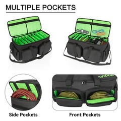 Saviour DJ Cable File Bag, Detachable Padded Bottom and Dividers, Travel Gig