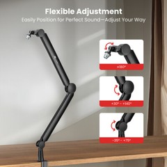 ACGAM MPS-1 Adjustable Studio Microphone Arm & Boom Arm Studio Podcast Mic Stand
