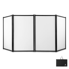 PRORECK DJ Facade 4 Panel Foldable Event Booth Black Scrim Metal Frame with Bag