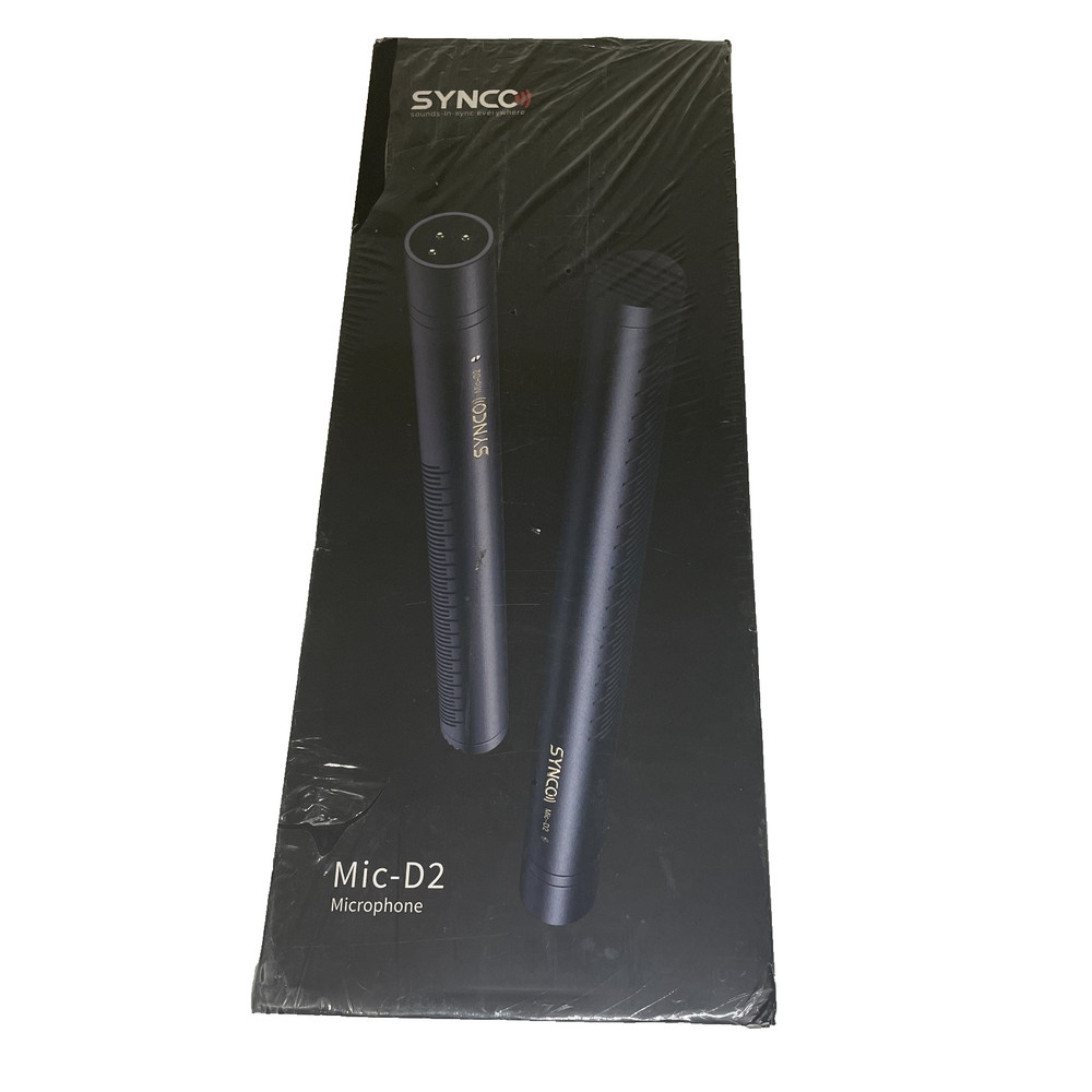 SYNCO Mic-D2 Microphone Inc:Protection Box-Holder-XLRM-XLRF Cable-Windscreen NWT