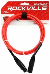 Rockville RCXFM6P-R Red 6′ Female to Male REAN XLR Mic Cable 100% Copper