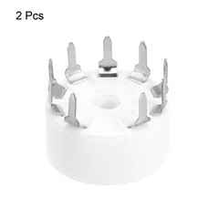 2pcs 9pin Tube Socket Plastic Vacuum Tube Protect Tube Socket White for 12AX7