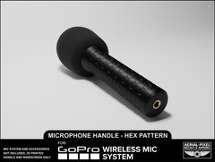 GoPro Wireless Mic Traditional Microphone Grip Interview Handle + Foam Wind Muff