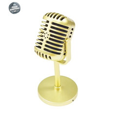 Vintage Microphone Prop,Retro Fake Microphone Angle Adjustable Decorative Party