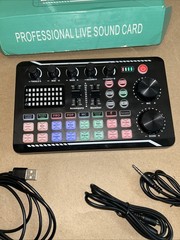 Live Sound Card & Audio Interface WithDJ Mixer and Voice Changer With Moukey Mic