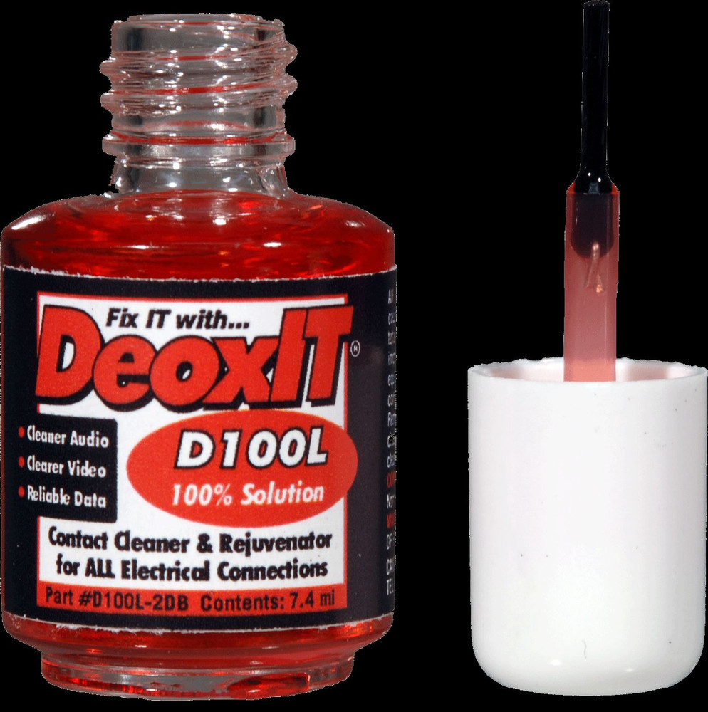 2pack – DeoxIT®D100L liquid 7.4ml 100% solution, Brush Applicator
