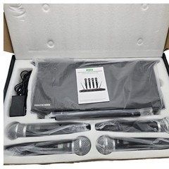 XTUGA LSY-104 Wireless Microphone System 4 Channel UHF Metal 650ft Range Karaoke