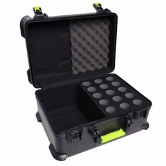 Gator Cases SH-MICCASE15 Plastic Travel Case for (15) Wired Microphones idjnow