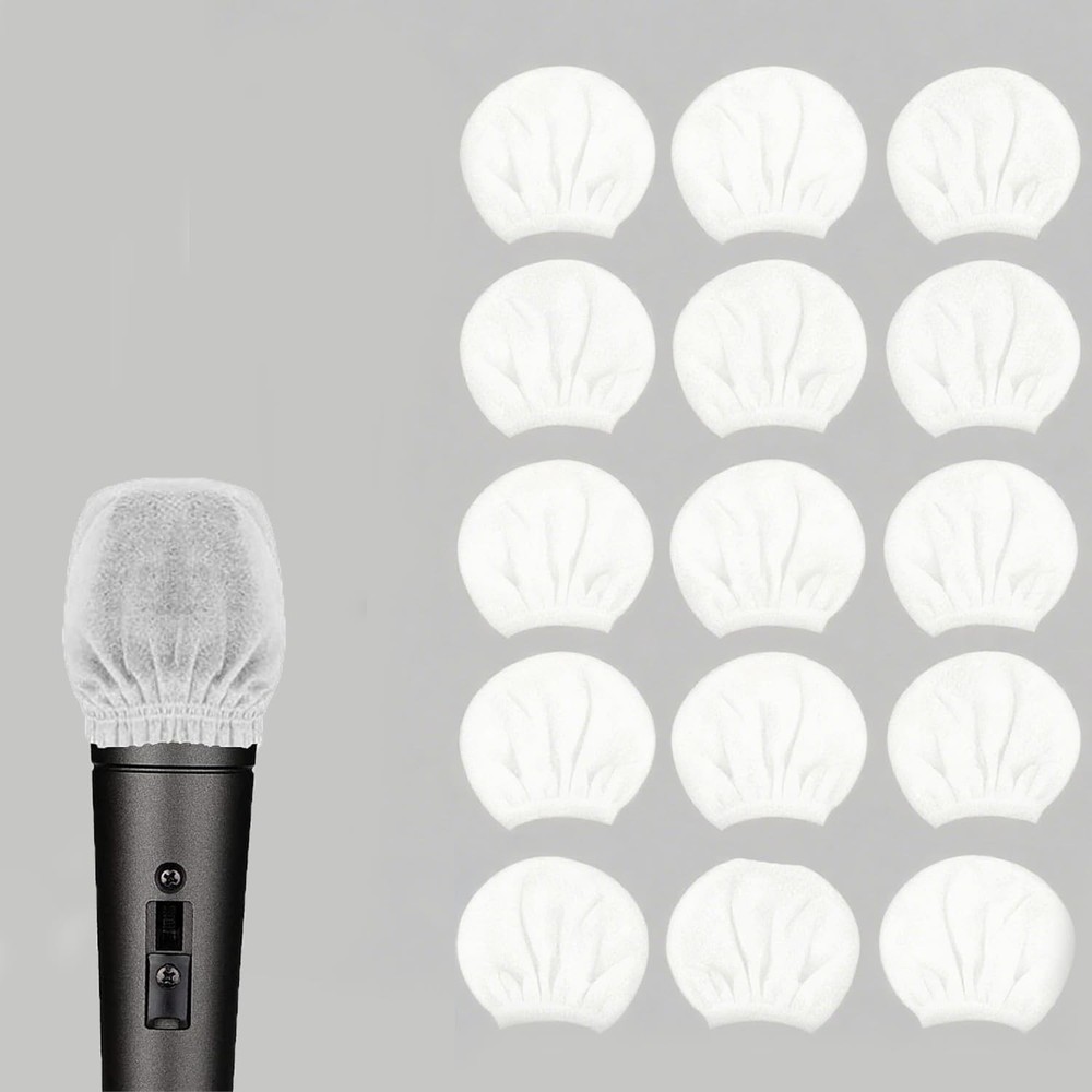 100 Pcs Non-Woven Microphone Cover, Disposable Hygiene Covers, Handheld Micro
