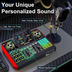 Live Sound Board Podcast Microphone Bundle Audio Mixer