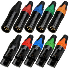 10x XLR 3Pin Male & Female Audio Cable Connector Microphone Plug Black