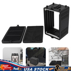 6U Rack Case 10 in Depth Rackmount Flight Case w/ Microphone Storage Compartment