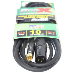 ProX XC-RXM10 10ft High Performance 5 Pack Unbalanced Audio Cables