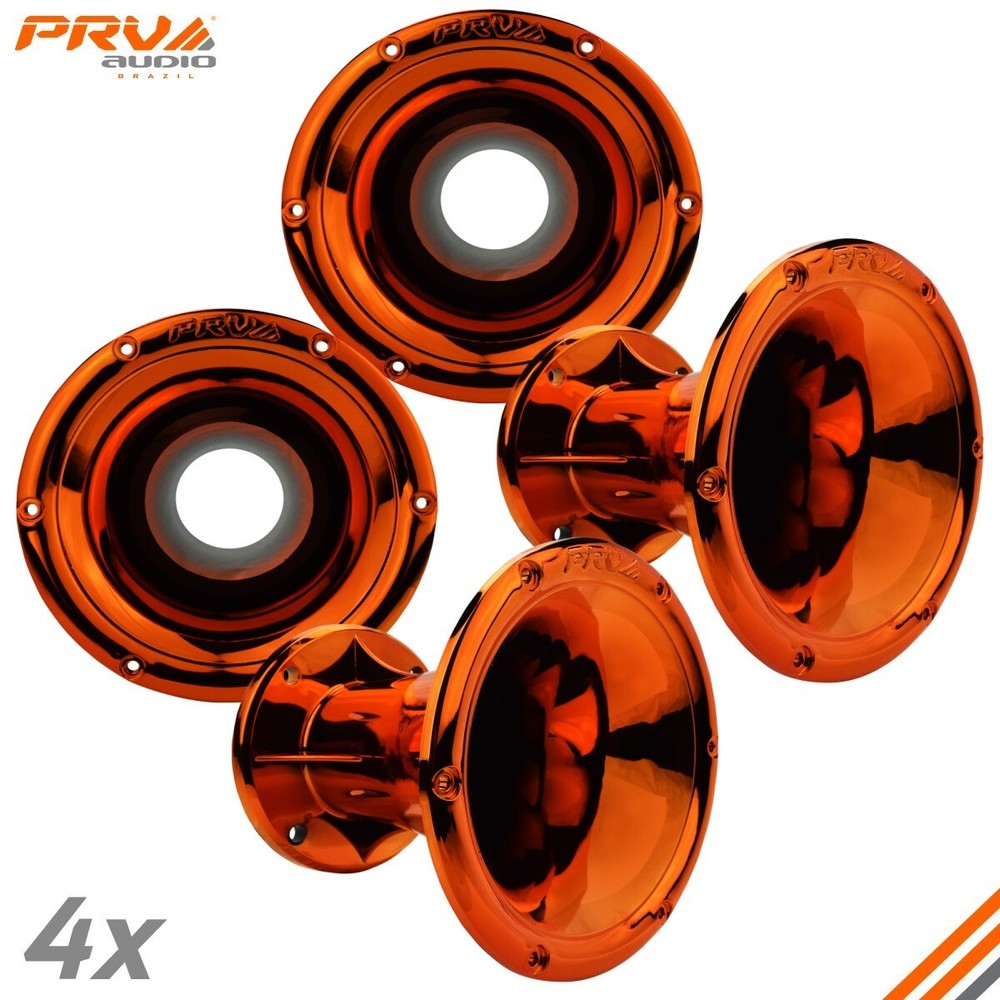 4x PRV Audio WGP14-50 Orange CR 2” Exit Waveguide 2 inch Driver 4 Bolt Horn