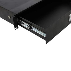 19″ Rack Mount 2U Locking Drawer Pro Audio DJ Server Rack Lock Storage Cabinet