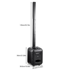 Portable Column Speaker System with 12“ Powered Subwoofers, 3 Column Speaker US