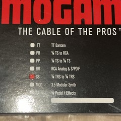 Mogami Pure Patch 1/4″-1/4″ TRS Cable 6 ft New Sealed
