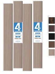 Wood Panels for Wall, Time-Saving Installation, 94.5×12.5 in, White Oak, 4 Pcs