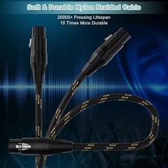 XLR to 1/4 Inch 6.35mm TRS Cable, Balanced XLR Female to 1/4 Adapter , Quarte…