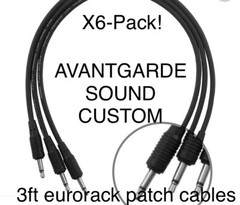 LOOONG!! 6x Pack! 3ft (36”) Avantgarde Sound Eurorack Patch Cables