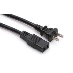 Hosa PWC-178 2 prong 8ft Replacement Power Cable Roland 2P-AC1 Juno 106 Alpha