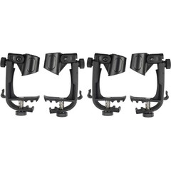 4Pack Clamp Clip Holder Mount For Drum Microphone Mic For Shure SM58 SM57