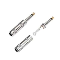Audio 1/4″ TS Plug, 6.35mm Heavy Duty TS Mono Male Solder Jack Connector for Spe