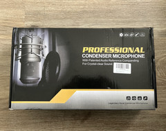 Professional Wired Condenser Mic Kit w/ Shock Mount, Pop Filter, Black/Gold