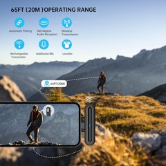 Wireless Lavalier Microphone for USB Type-C Smartphones, 2 Pcs Professional M…