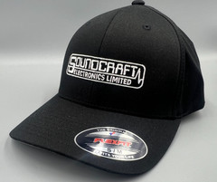 Soundcraft Electronics Logo Embroidered Flexfit Ball Cap Black Olive Navy Sm-XXL