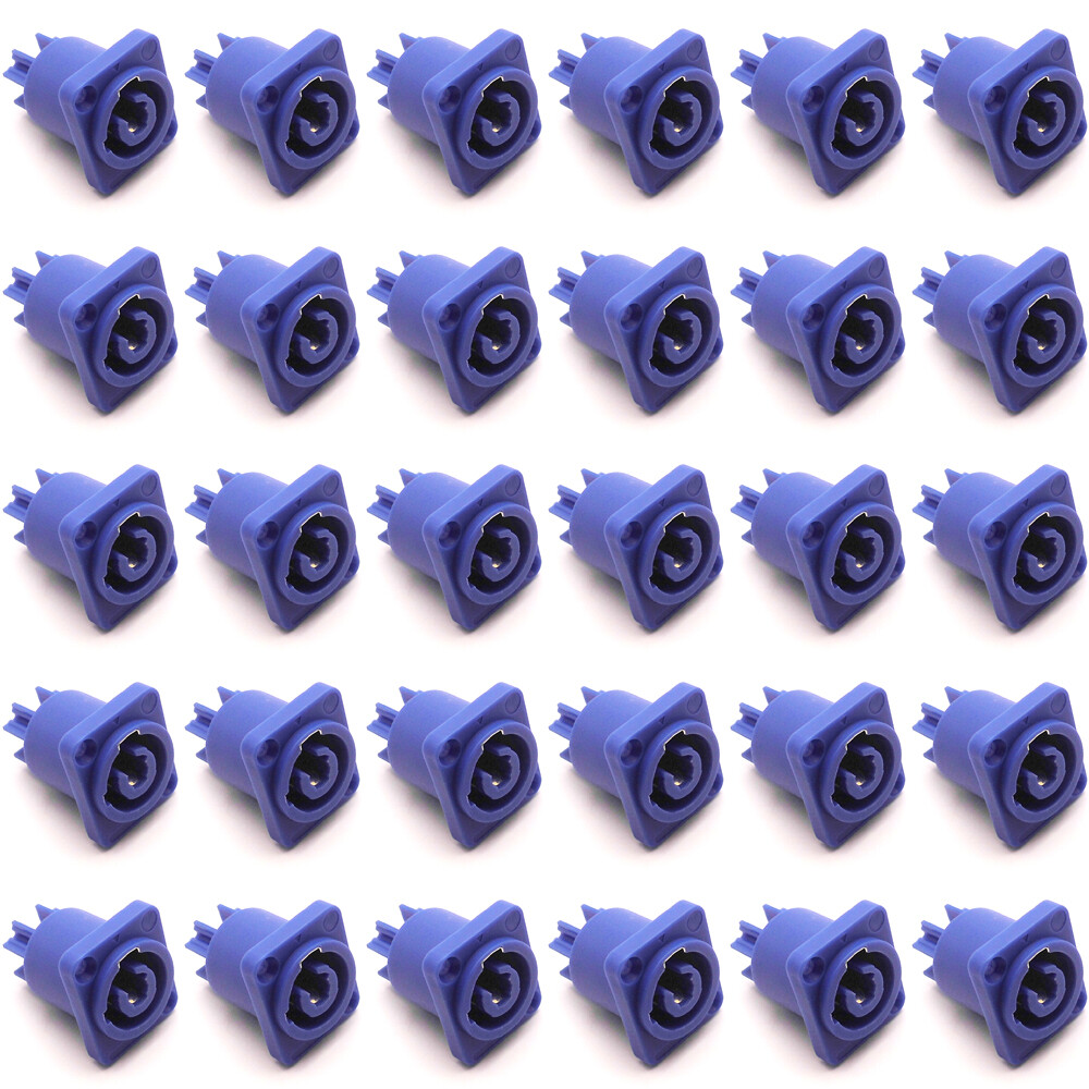 30pcs For Neutrik NAC3MPA-1 Blue PowerCon Power In Chassis Panel Mount Connector