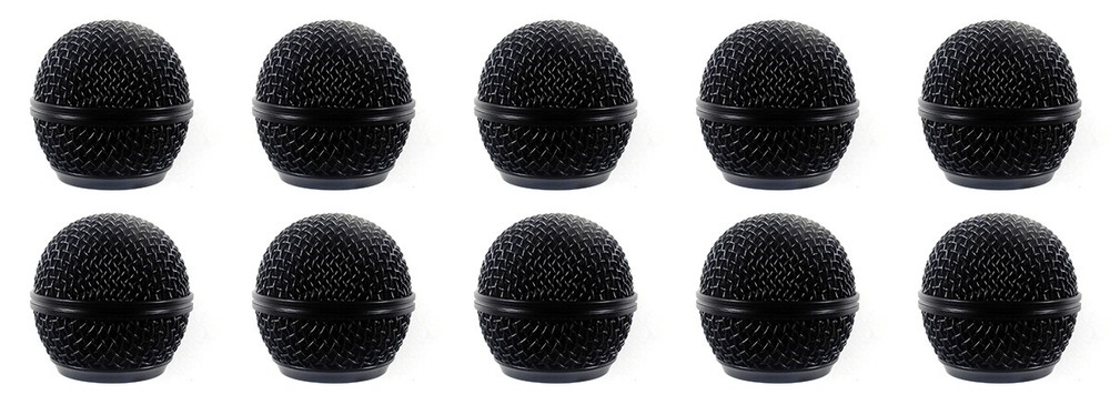 10pcs Black Ball Head Mesh Microphone Grille Fits For Shure SM58 SM58S SM58LC
