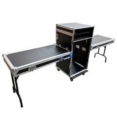 DJ Rack Road Case Slant Mixer Top DJ Table 16U Three-Door Aviation/Flight Case