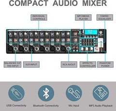 PRORECK MX15 15inch 2500W Bluetooth Powered PA System Mixer/Amp with Stands/Mic