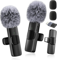 Professional Wireless Microphone for Iphone,Ipad,Android, Lavalier Lapel Mic