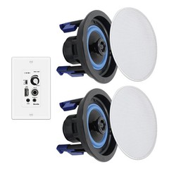 Herdio 4 Inch Bluetooth Ceiling Speakers 160W Flush Mount In Wall Amplifier