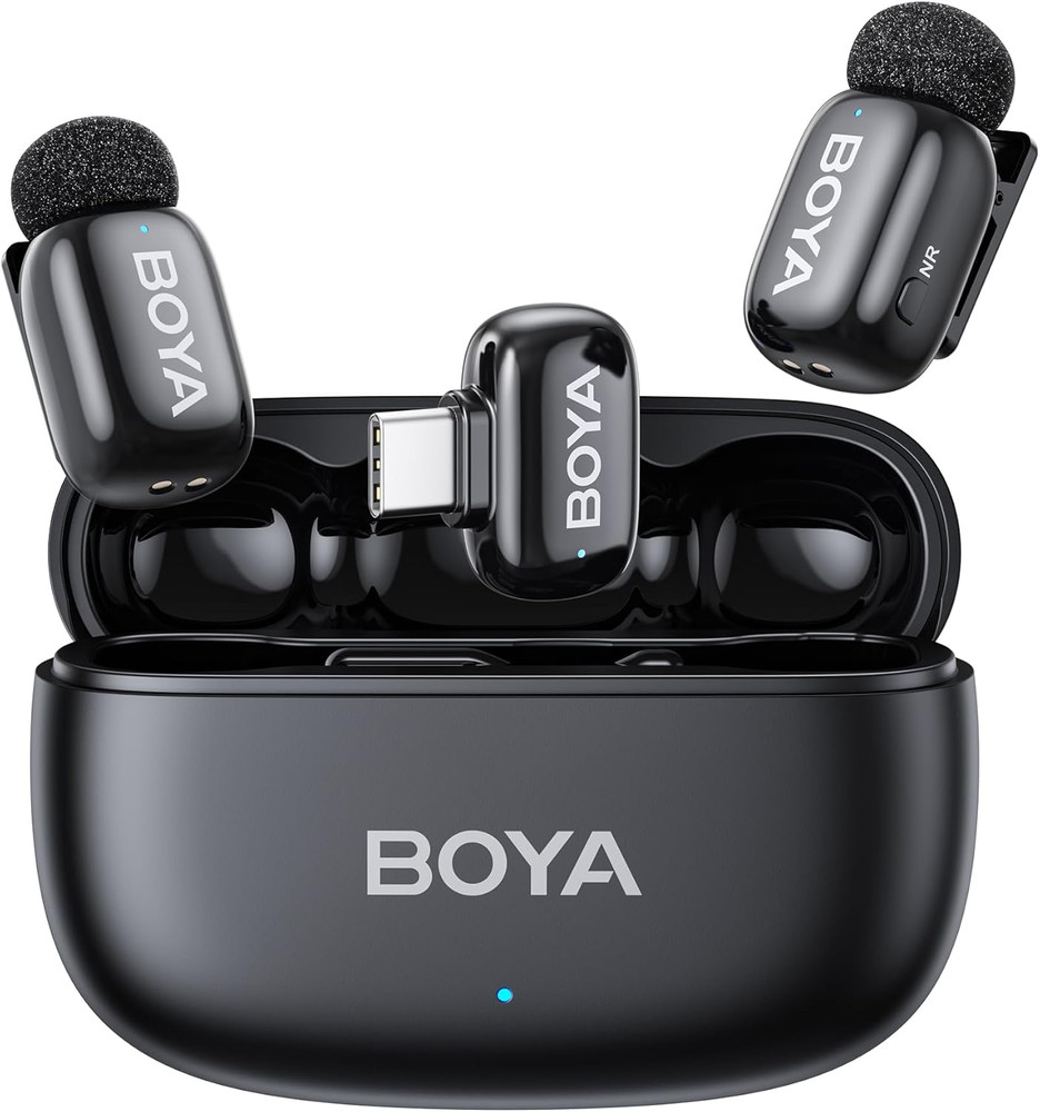 BOYA Mini 2 Wireless Lavalier Microphones for Iphone 15/16/17 & Android, AI Nois