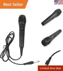 Professional Unidirectional Dynamic Microphone with High Sensitivity & 5′ Cord