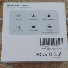 J27 2.4GHz Wireless Microphone Plug & Play High Sensitivity for Video Black