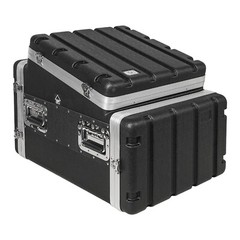 OPEN BOX:Sound Town 6U ABS Rack Case Slant Mixer Top, 21″ Depth (STMR-A10X6U-R)