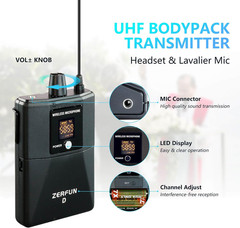 4-Channel Pro Wireless Microphone System for Karaoke & Church Events