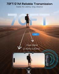Wireless Mini Microphone for iPhone, Android – 2 Pack Lavalier Microphone for Vi