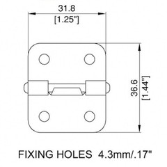 2 Pack Penn Elcom P0644K Take Apart/Lift Off Hinge Black Finish W/Mtg. Screws