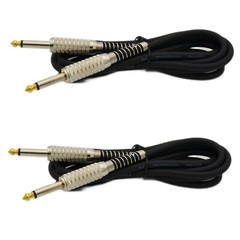 1/4 to 1/4 Speaker Cable 16 Gauge Mono Male plug for DJ Speakers Pack of 2