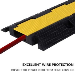 Cable Protector Ramp 39.37×9.84 Inches 22000lbs Capacity Indoor Outdoor