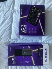 FIFINE XLR/USB Gaming Microphone Set and Gaming Audio Mixer,Dynamic PC Mic for S