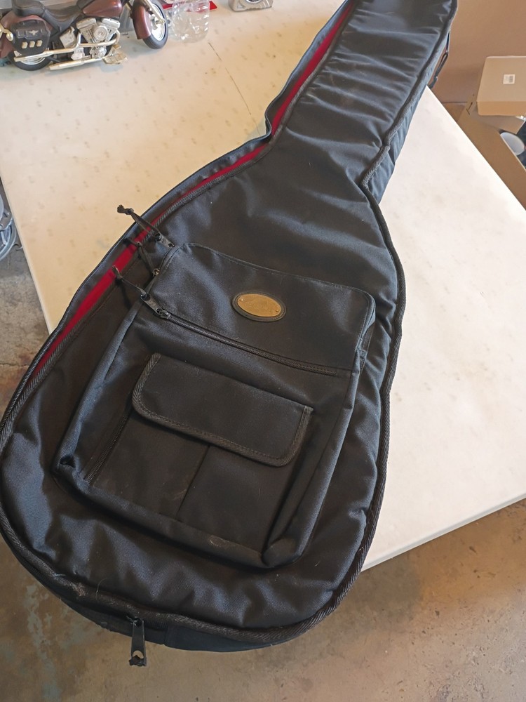 Superior Instrument Cases Gig Zip Bag Back Straps Black / Red Soft Interior 46”