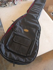 Superior Instrument Cases Gig Zip Bag Back Straps Black / Red Soft Interior 46”