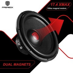 PRORECK 610 10″ Wired Subwoofer Pair Dual 2 Ohm 1800 Watts Loudspeaker Bass