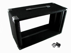 PROCRAFT 6U 9″ Deep Rack Case in Black Carpet Wrap – Top Handle w/ Rack Screws
